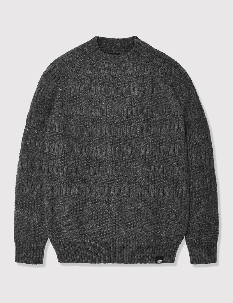Dickies Goodland Knitted Jumper - Dark Grey Melange