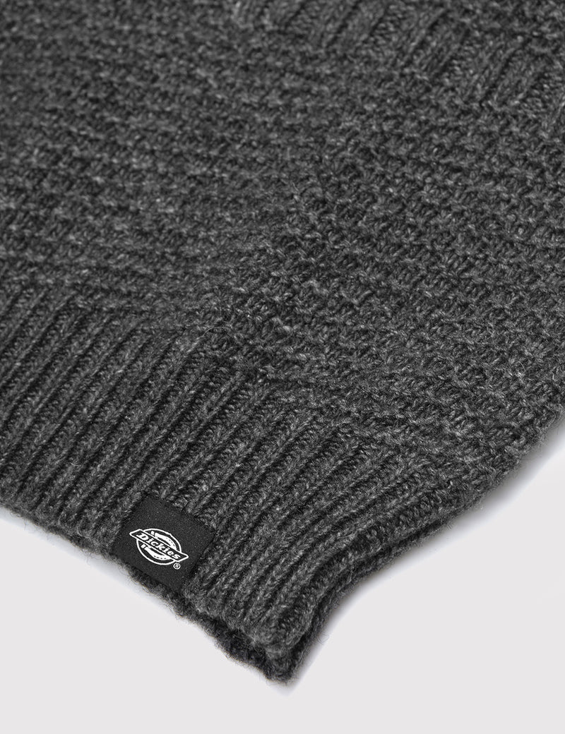 Dickies Goodland Knitted Jumper - Dark Grey Melange