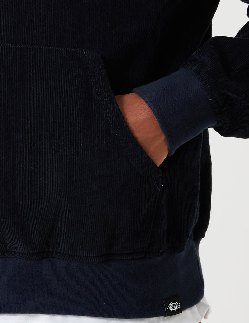 Dickies Amonate Hooded Sweatshirt (Cord) - Dark Navy Blue