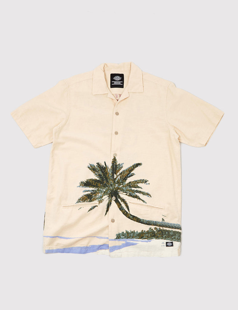 Dickies Hawaiian Gardens Short Sleeve Shirt - Ecru