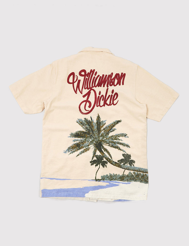 Dickies Hawaiian Gardens Short Sleeve Shirt - Ecru