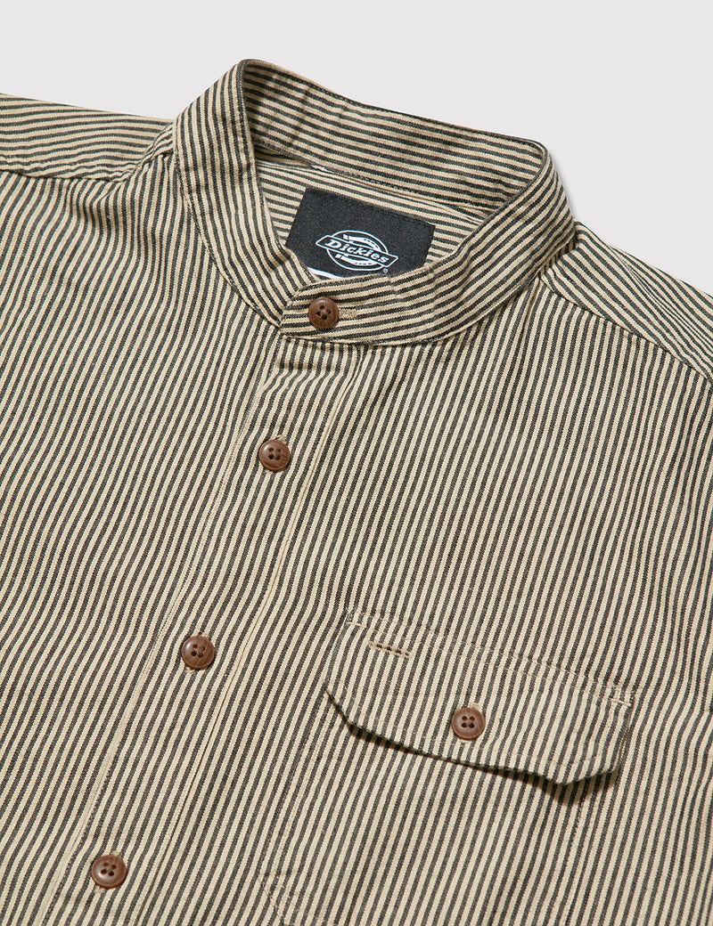 Dickies Waldenburg Collarless Shirt - Ecru