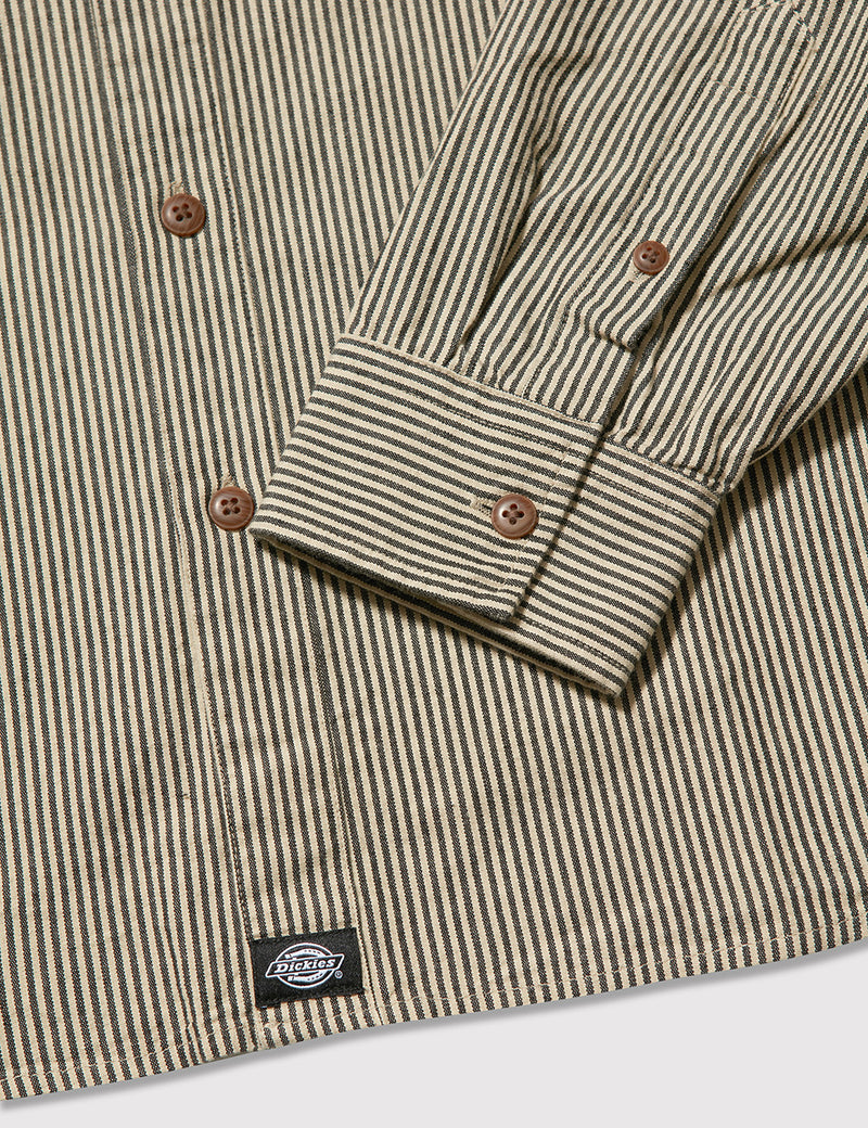 Dickies Waldenburg Collarless Shirt - Ecru