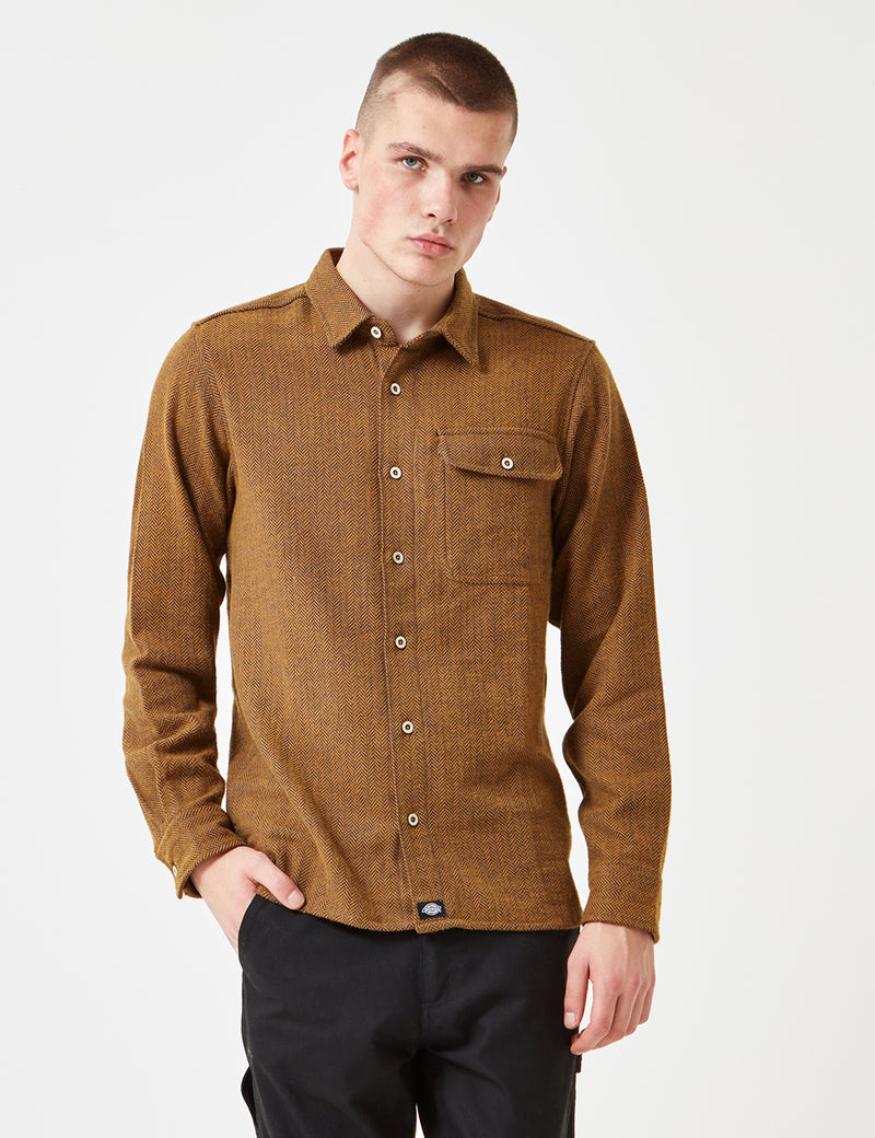 Chemise Dickies Lewisburg Herringbone - Brown Duck