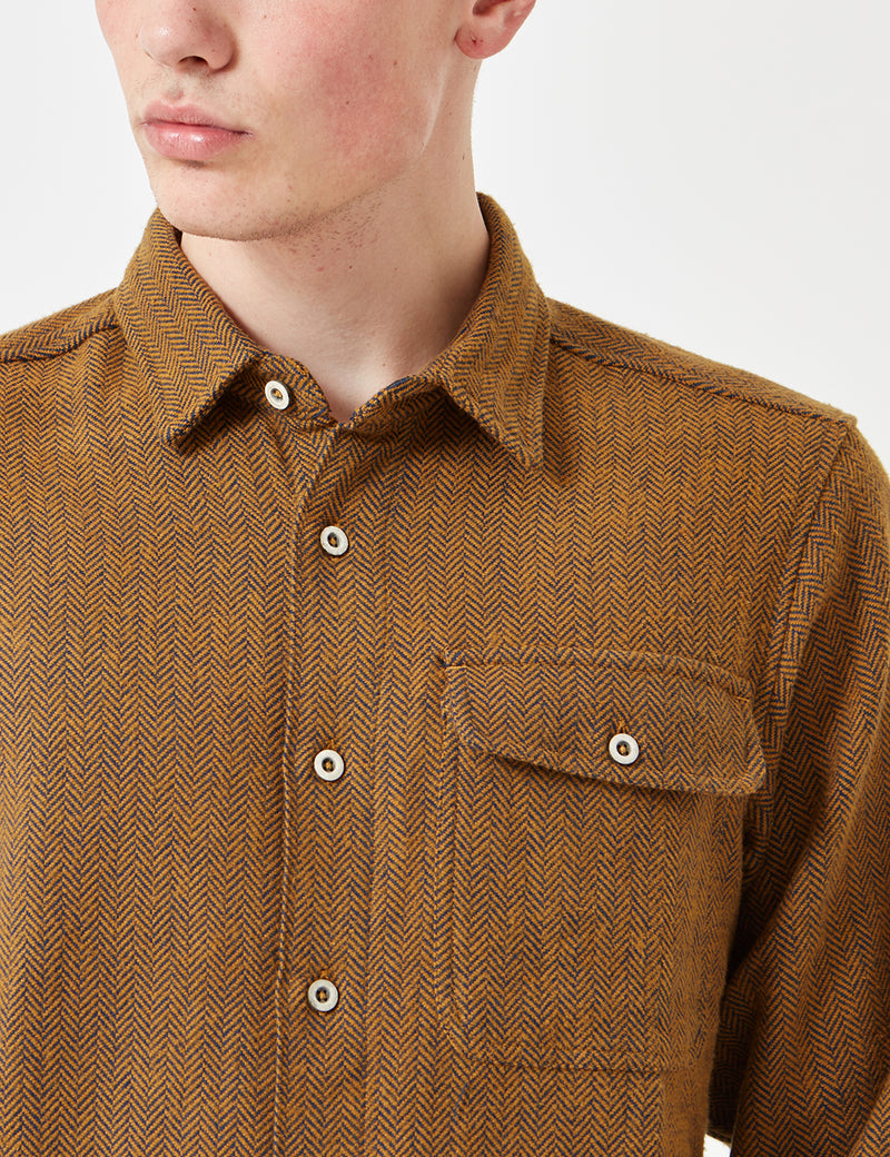 Chemise Dickies Lewisburg Herringbone - Brown Duck