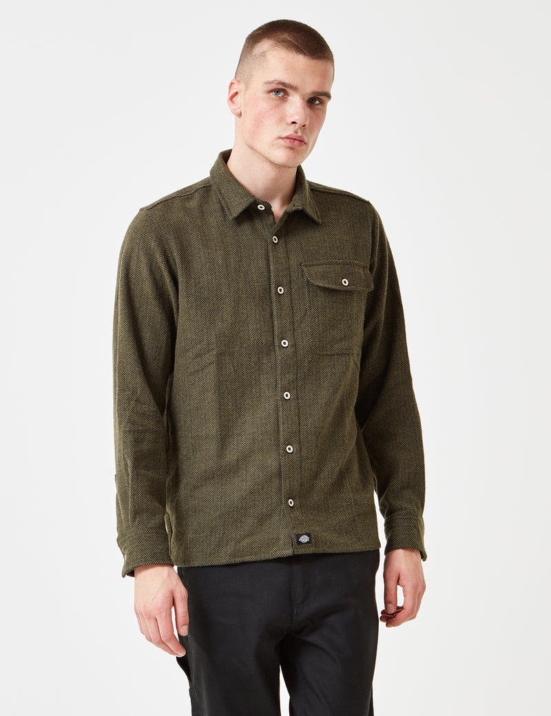 Chemise Dickies Lewisburg Herringbone - Olive Green