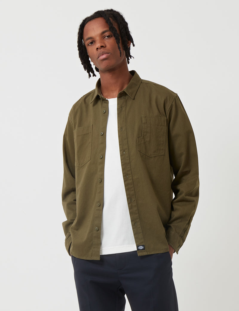 Dickies Harper Shirt - Dark Olive Green