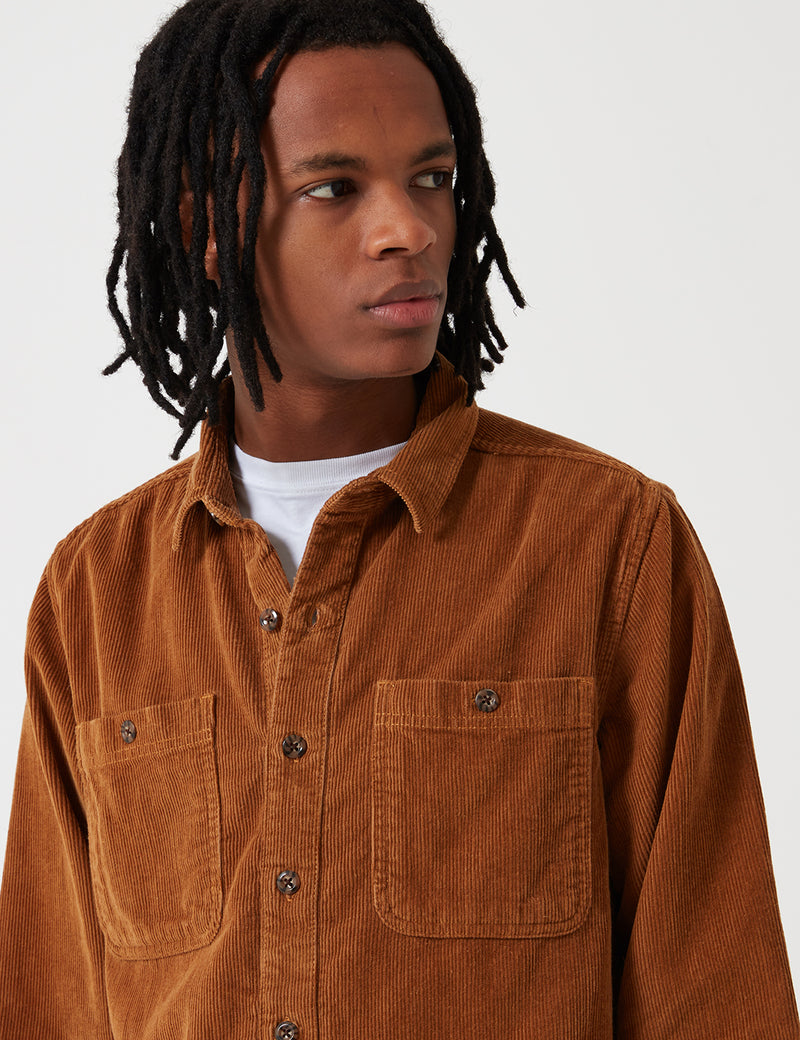 Dickies Arthurdale Shirt (Corduroy) - Brown Duck