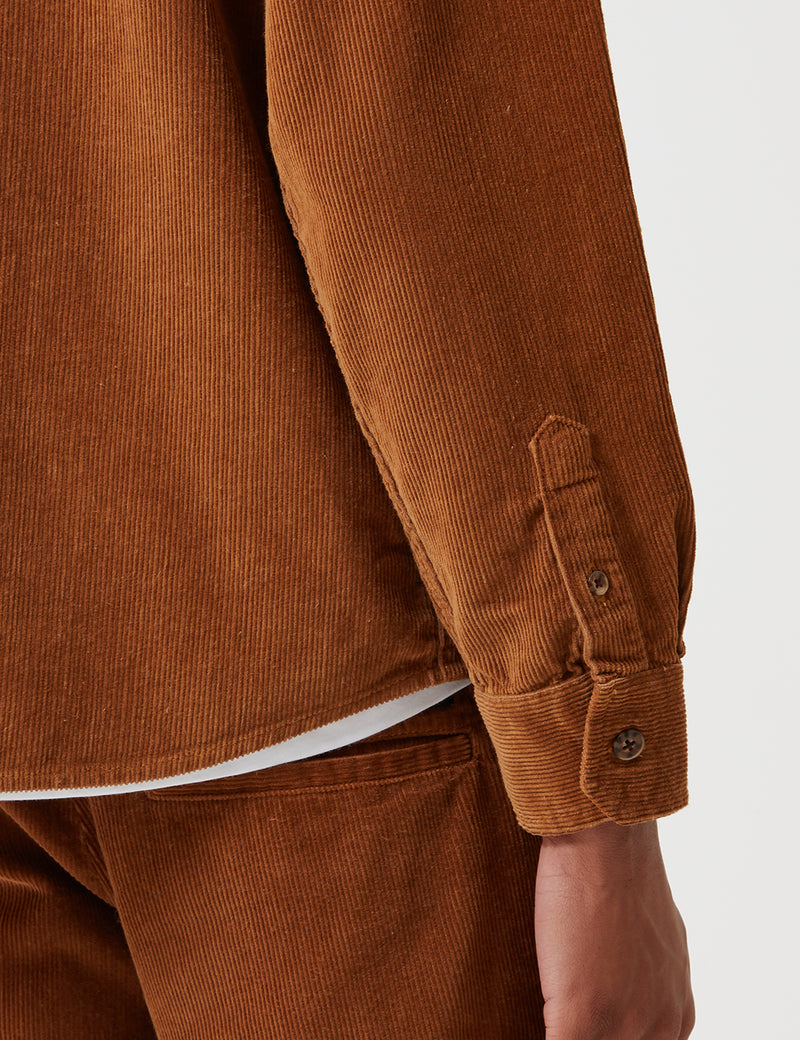 Dickies Arthurdale Shirt (Corduroy) - Brown Duck