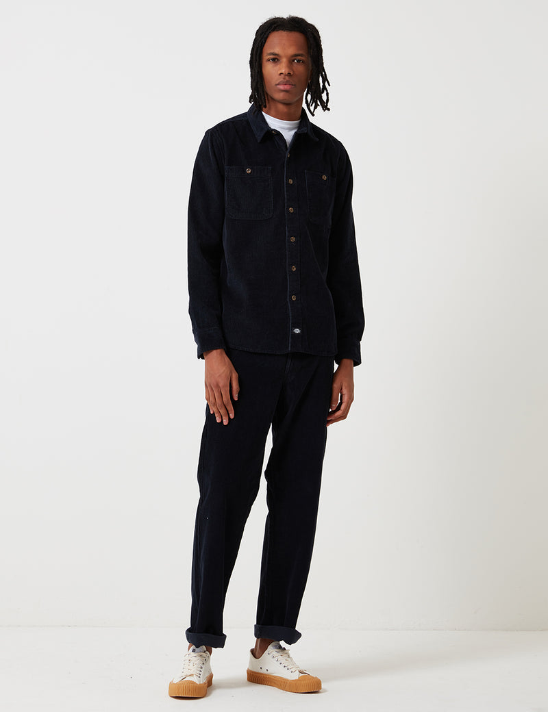 Dickies Arthurdale Shirt (Corduroy) - Dark Navy Blue