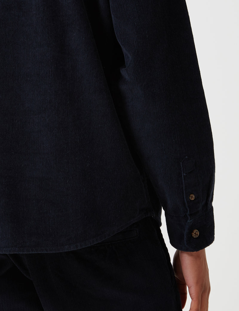 Dickies Arthurdale Shirt (Corduroy) - Dark Navy Blue