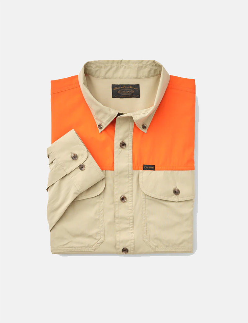 Filson Sportsman's Shirt - Twill/Blaze Orange