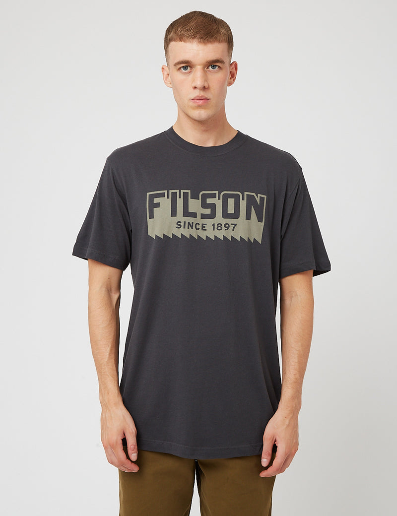 フィルソンレンジャーグラフィックTシャツ-フェードブラック