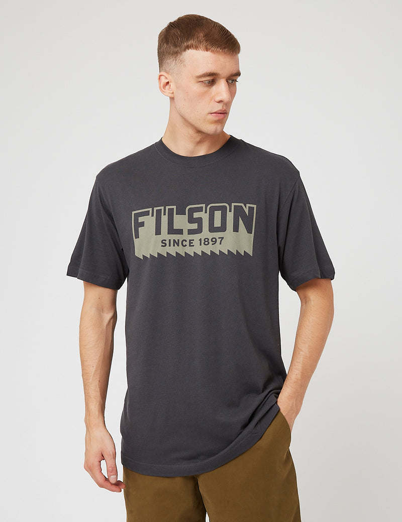 フィルソンレンジャーグラフィックTシャツ-フェードブラック