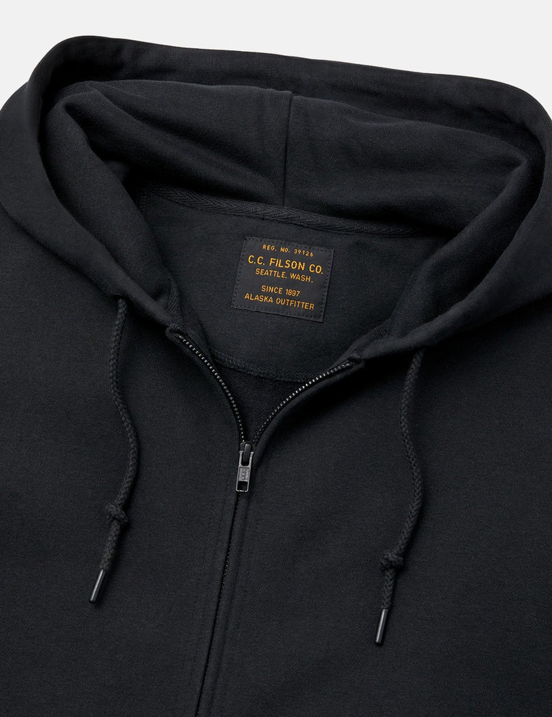 Filson Prospector Graphic Full Zip Hooded Sweatshirt - Black