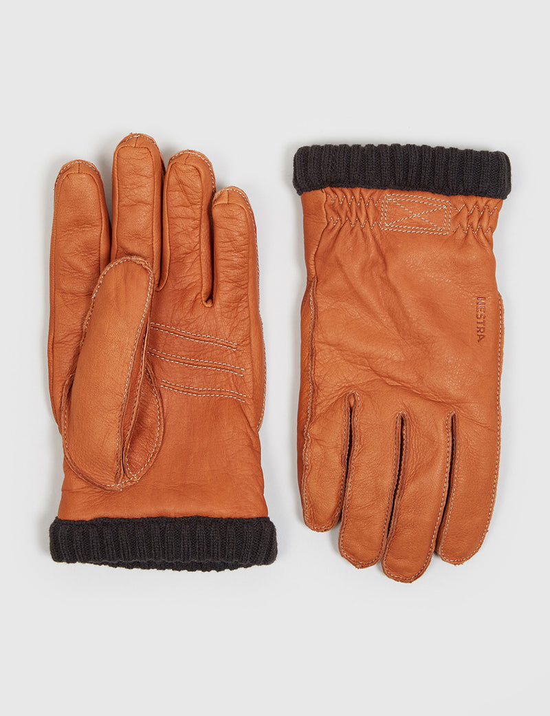 Hestra Deerskin Primaloft Rib Gloves - Cork