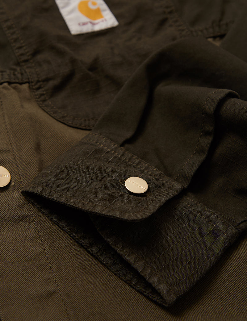 Carhartt-WIPメドレーオーバーシャツ-ドルグリーン