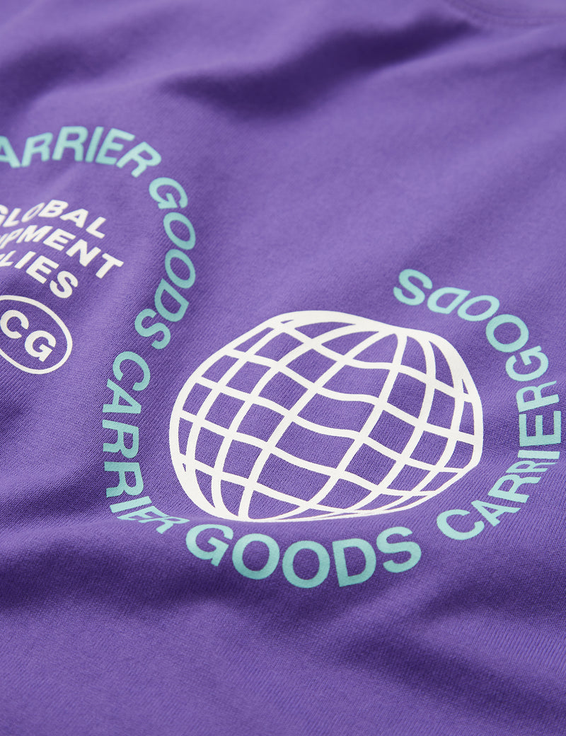 Carrier Goods Logo Langarm-T-Shirt – Lila