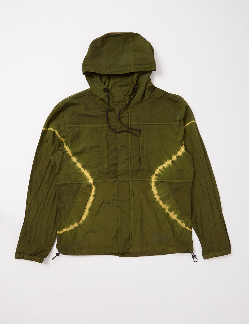 Carrier Goods Nylon Jacket - Tie Dye Golden Green