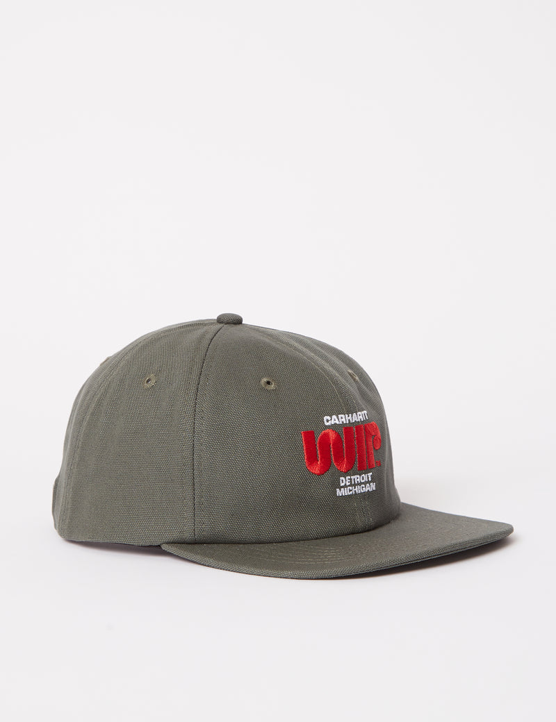 Carhartt-WIPワームロゴキャップ-ヘムロックグリーン