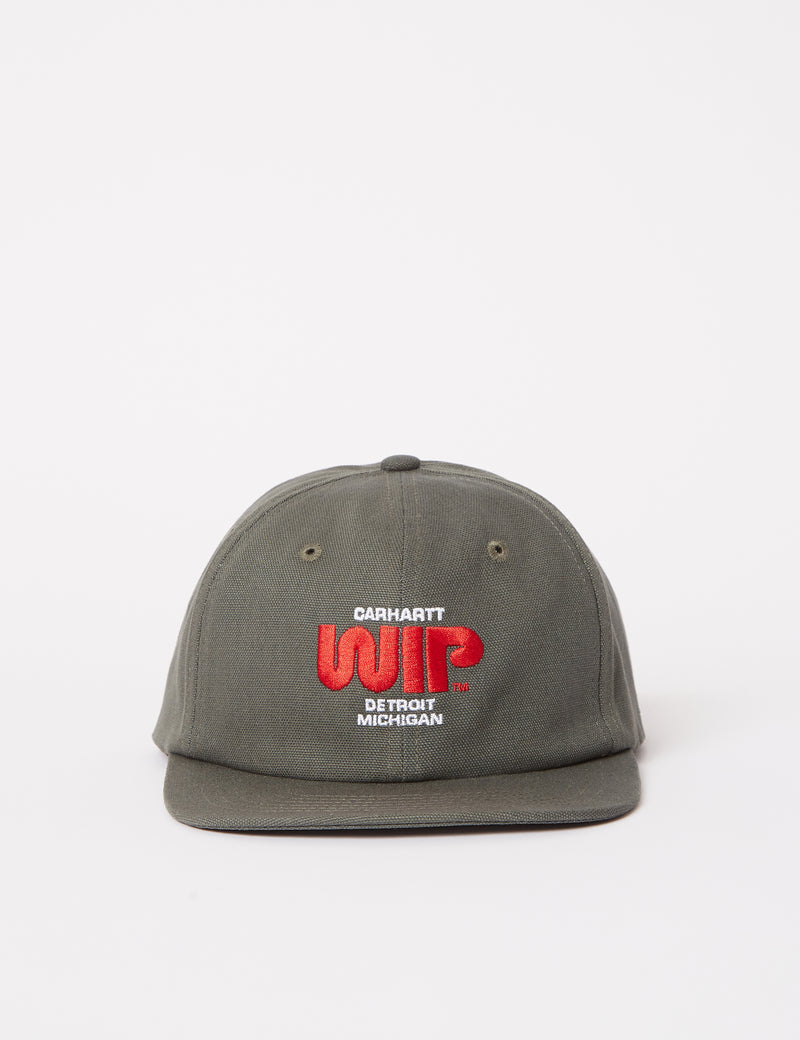Carhartt-WIPワームロゴキャップ-ヘムロックグリーン