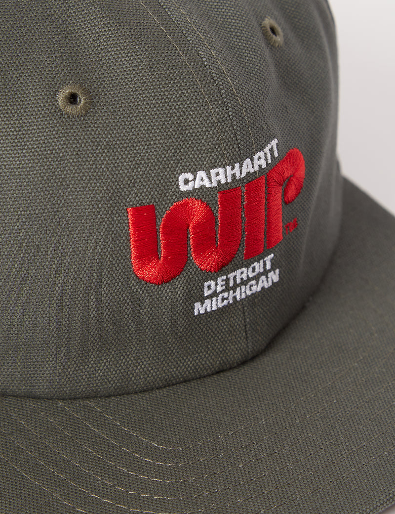 Carhartt-WIPワームロゴキャップ-ヘムロックグリーン