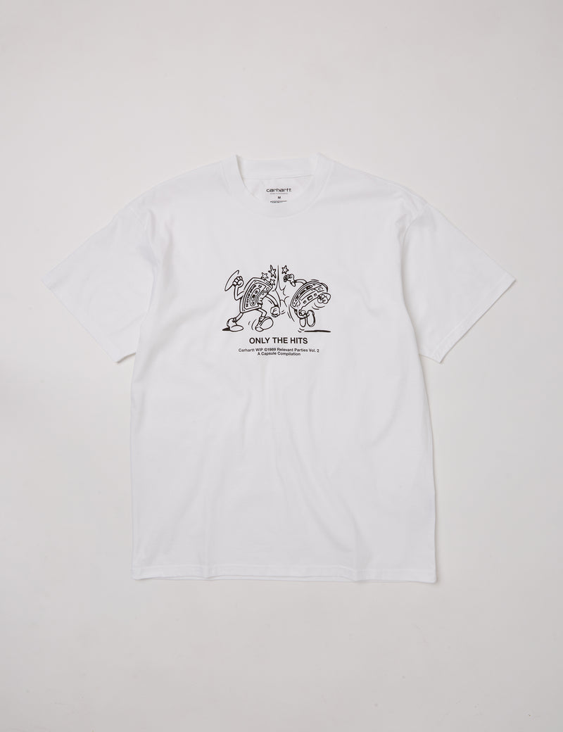 Carhartt-WIP関連当事者Tシャツ-ホワイト/ブラック