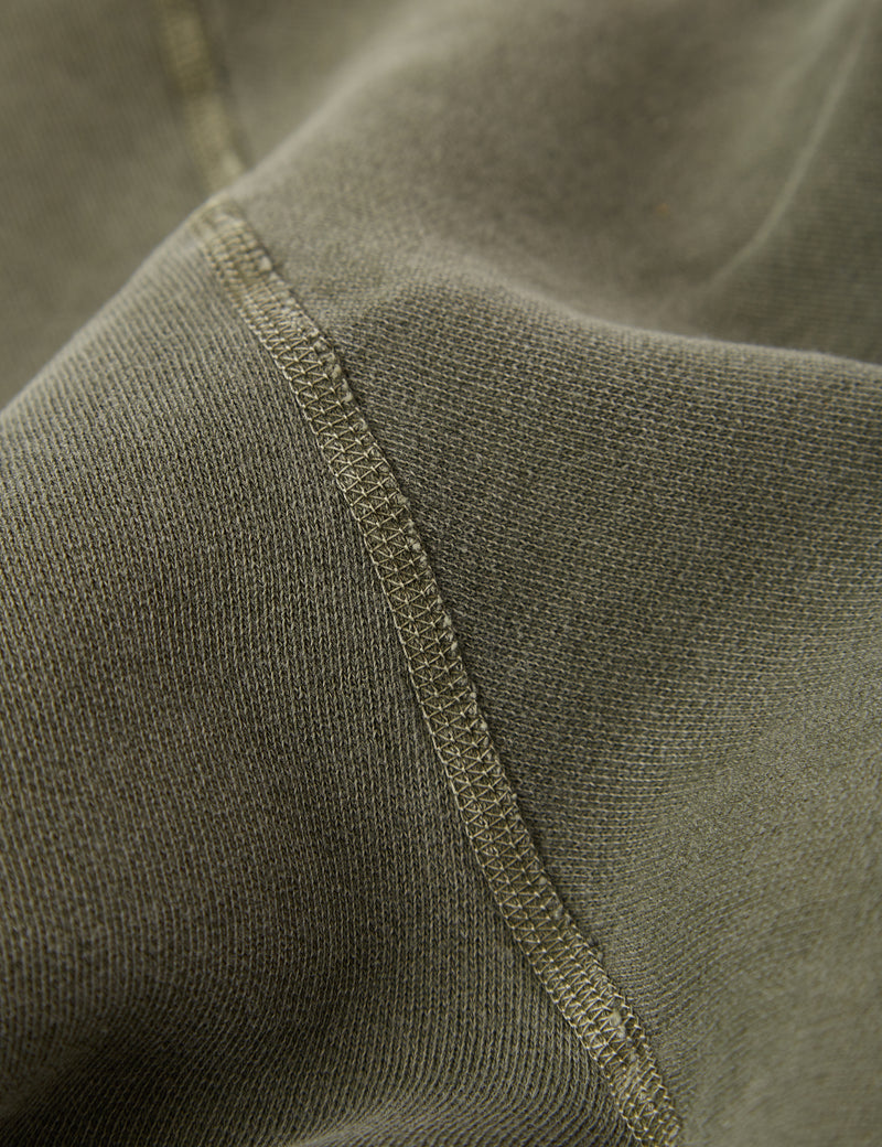Bhode Pigment Dyed 1/4 Zip Sweat (Biologique/Origine Canada, 16 oz) - Sauge poussiéreuse