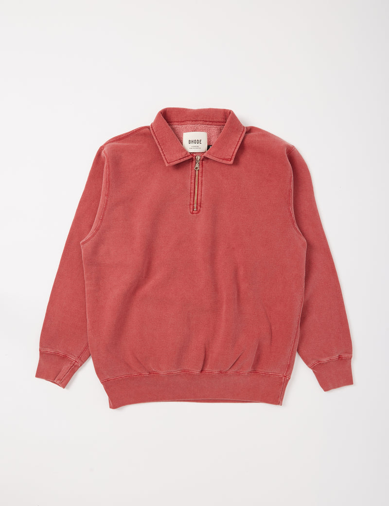 Bhode Pigment Dyed 1/4 Zip Sweat（Organic/Canada Origin、16oz）-Sahara Nights