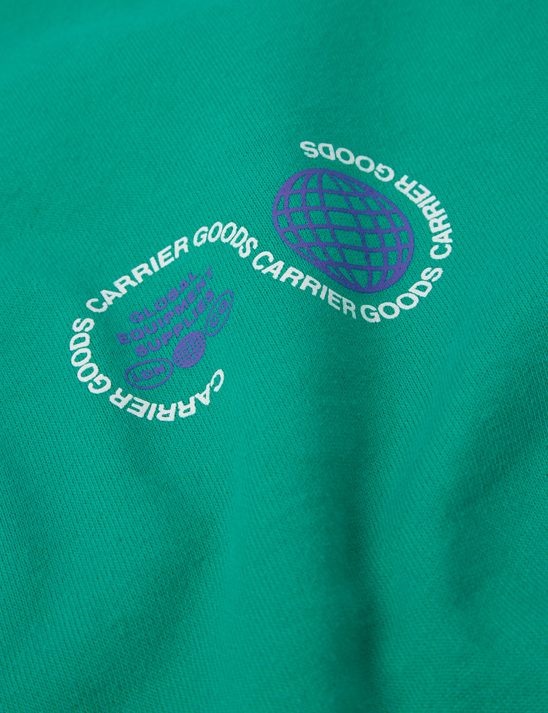 Carrier Goods Logo Rundhals-Sweatshirt - Tennisgrün