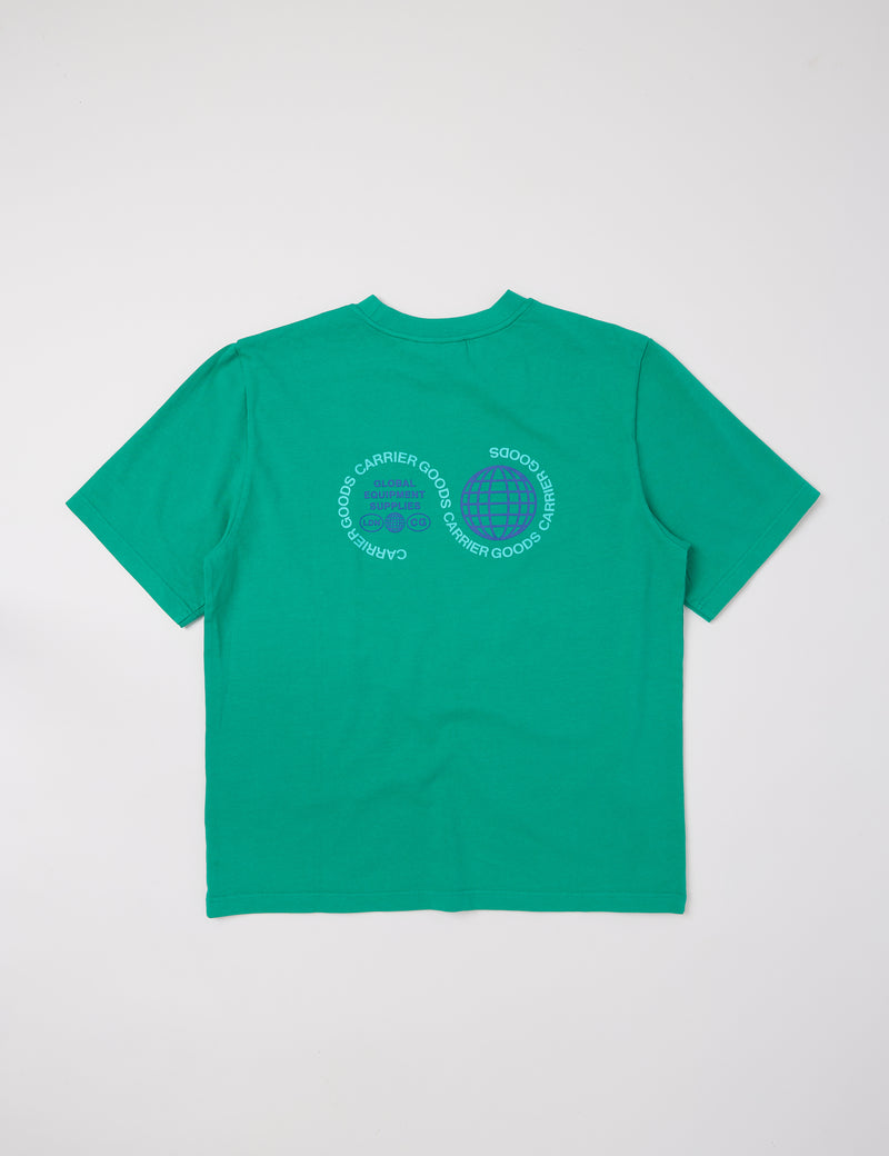 キャリアグッズロゴTシャツ-テニスグリーン