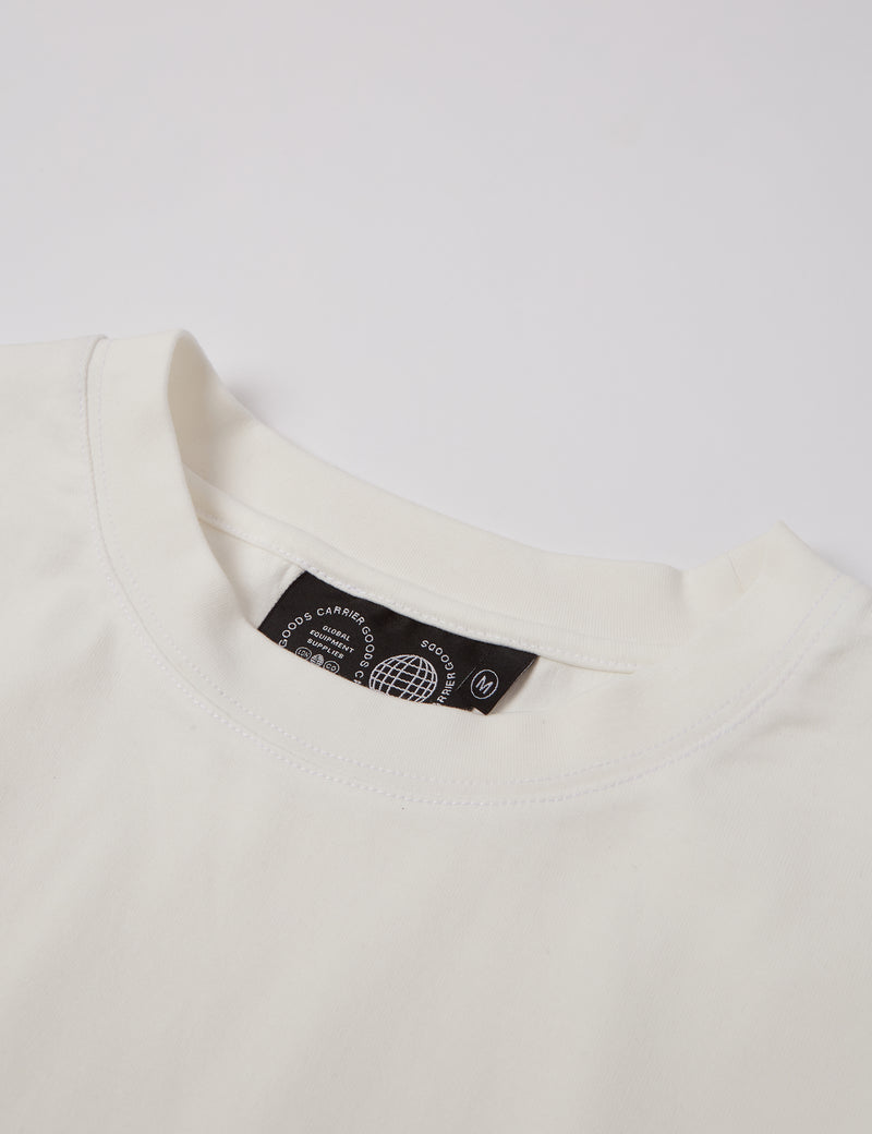 T-shirt à manches longues avec logo Carrier Goods - Blanc