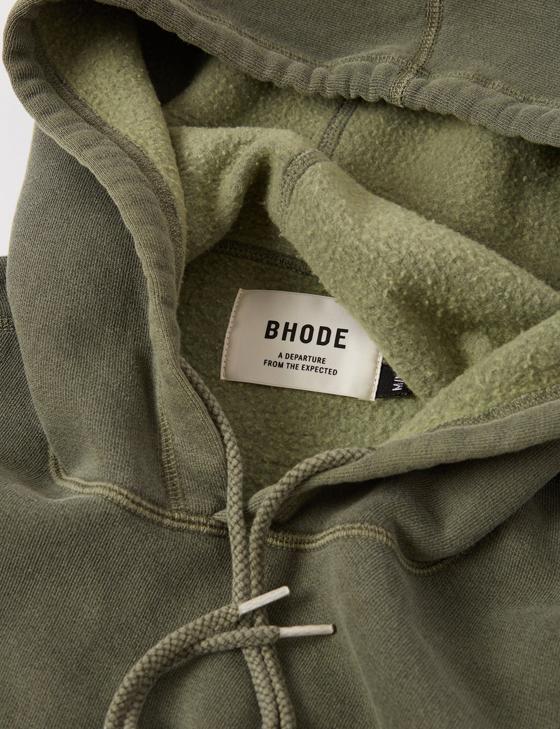 Bhode Pigment Dyed Hoodie（Organic/Canada Origin、16oz）-ダスティセージ