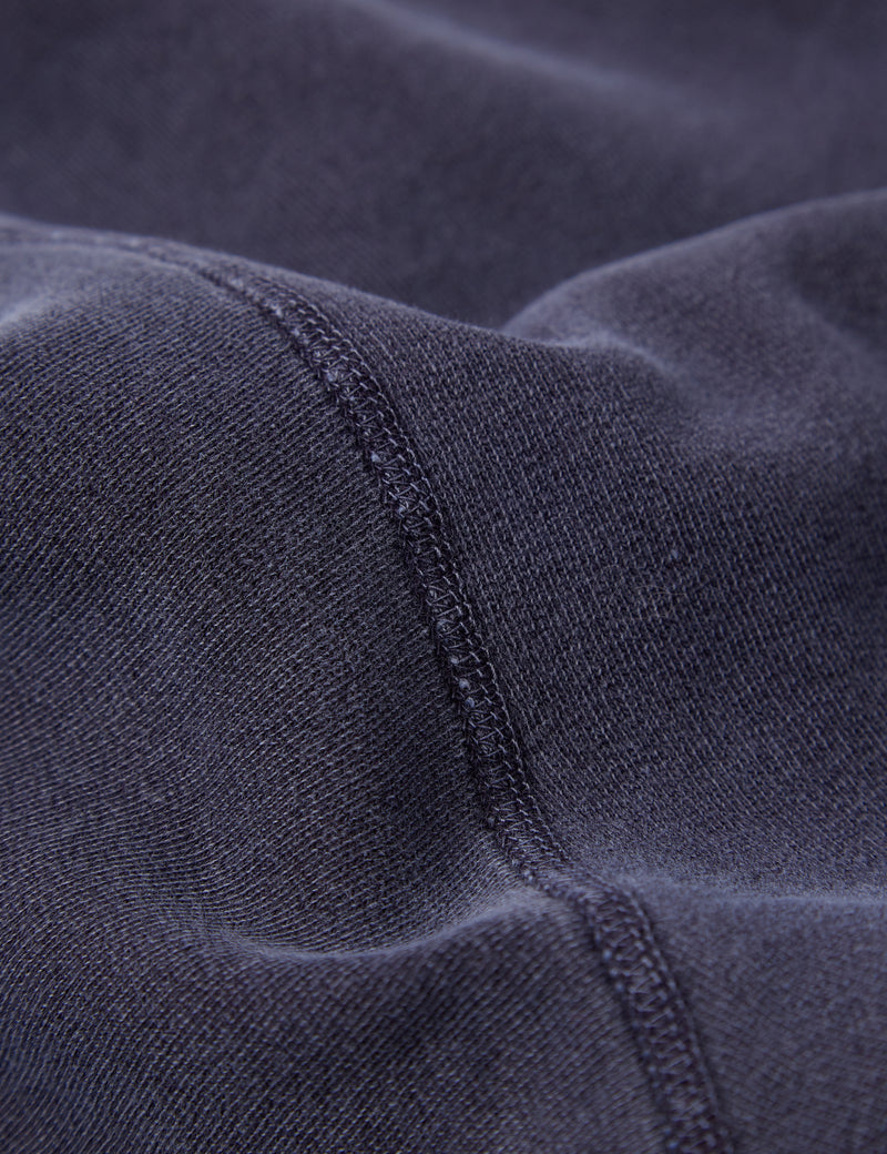 Bhode Pigment Dyed Crew Sweat（Organic/Canada Origin、16oz）-ダスキーブルー