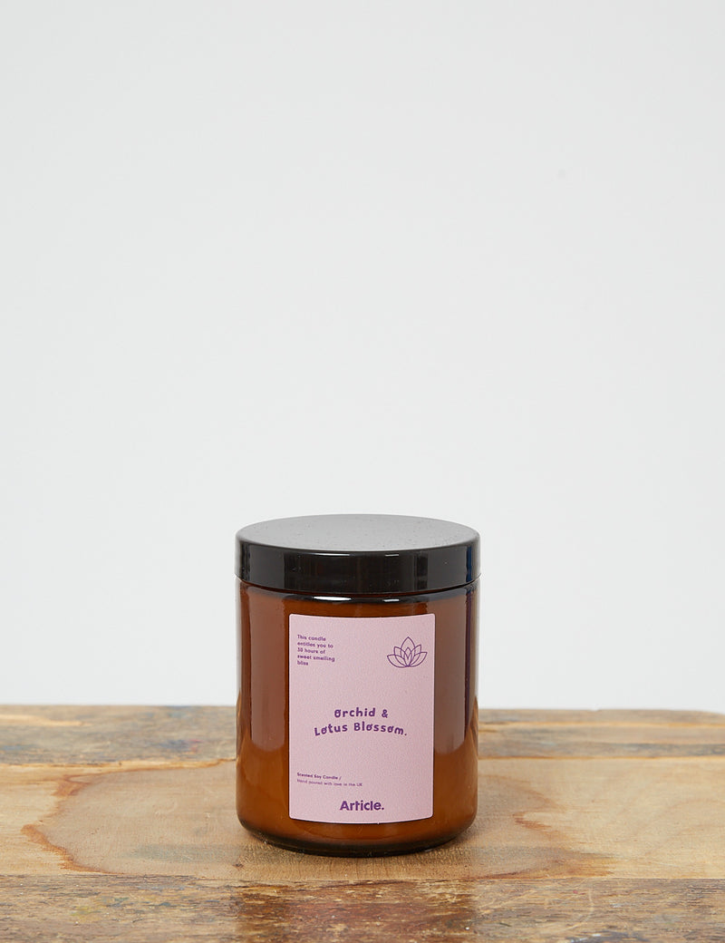Article. Hand Poured UK Soy Candle - Orchid & Lotus