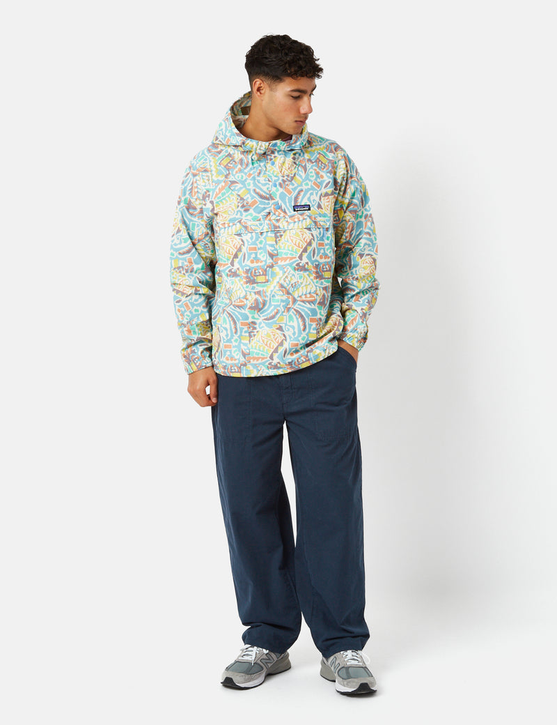 Patagonia Funhoggers Anorak - Thriving Planet/Lago Blue