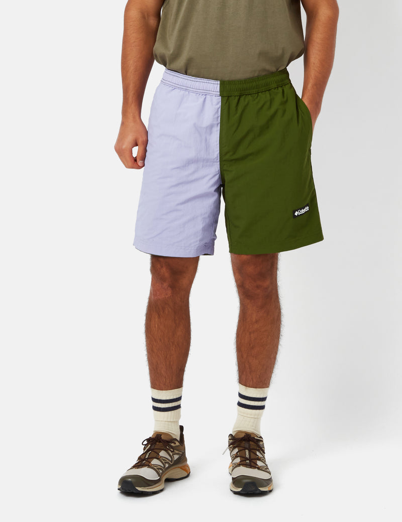 Columbia Deschutes Valley™ Reversible Shorts - Pesto Green/Frosted Purple