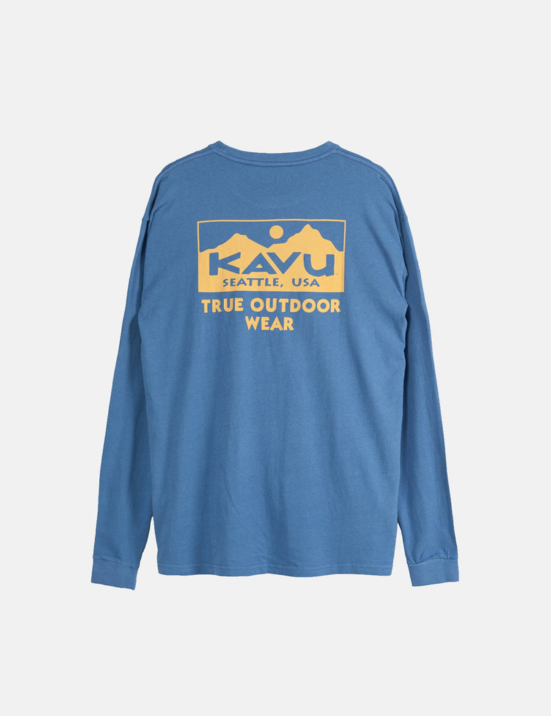 Kavu True Langarm-T-Shirt - Atlantikblau