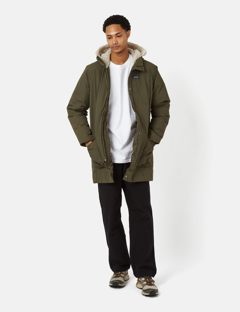 Patagoniaダウンドリフトパーカ-ベイスングリーン