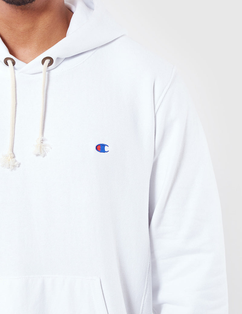 Champion Reverse Weave Hooded Sweat - White