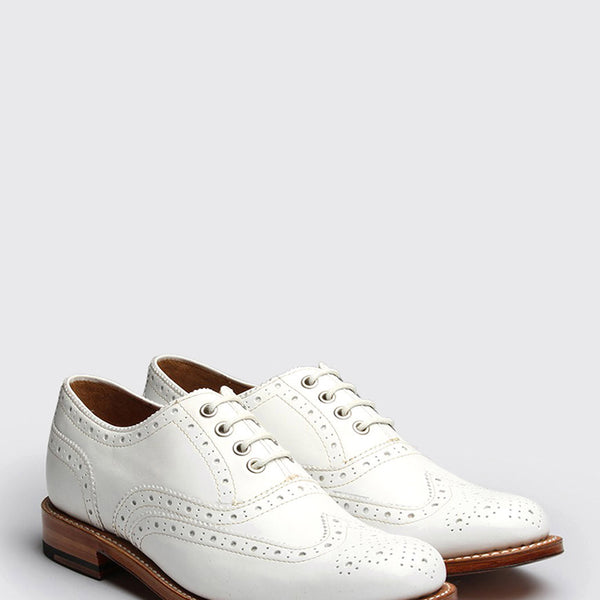 Grenson white brogues on sale