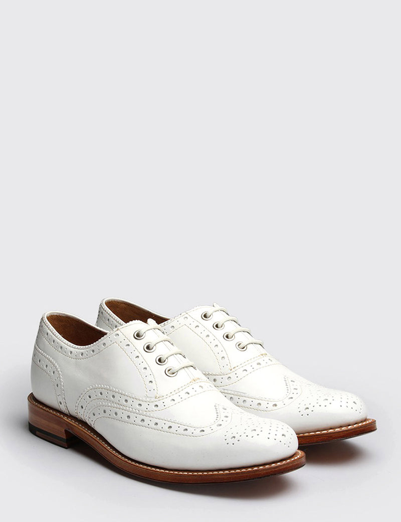 Womens Grenson Rose Shoe White Calf