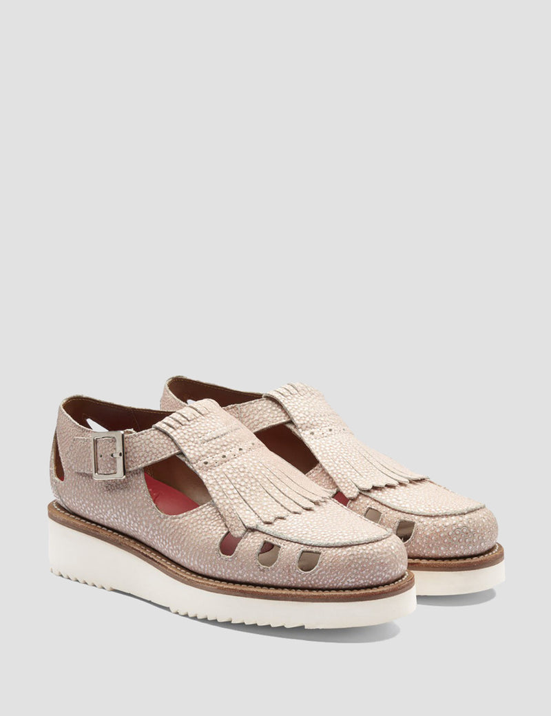 Grenson Womens Ethel Sandal - Pink Stingray