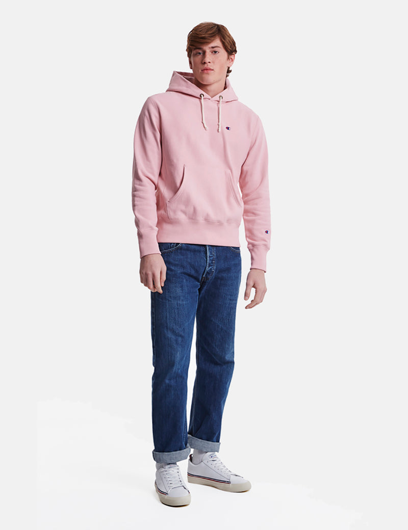 Champion Reverse Weave Hooded Sweatshirt - Pink