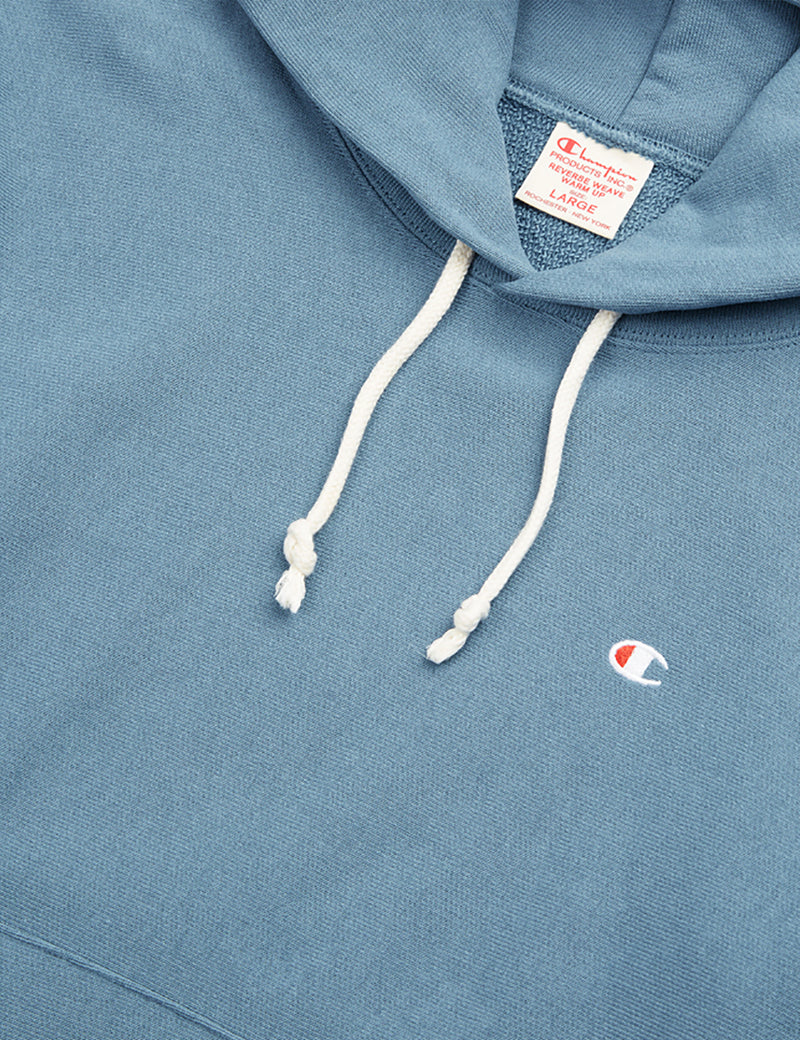 Champion Reverse Weave Hooded Sweatshirt - Petrol Blue