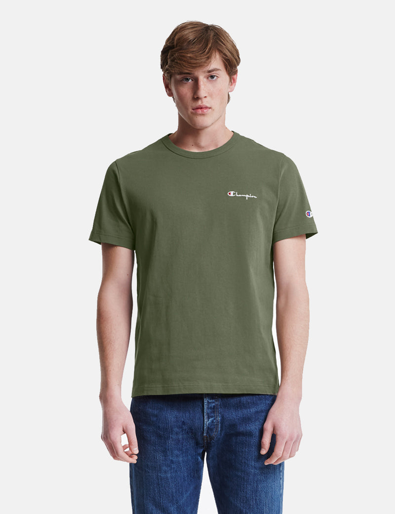 Champion Script Logo T-Shirt - Green