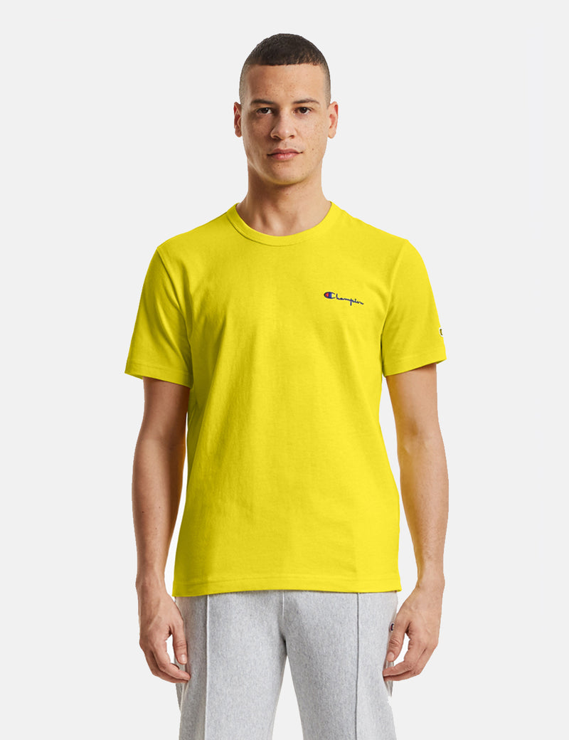 Champion Script Logo T-Shirt - Yellow