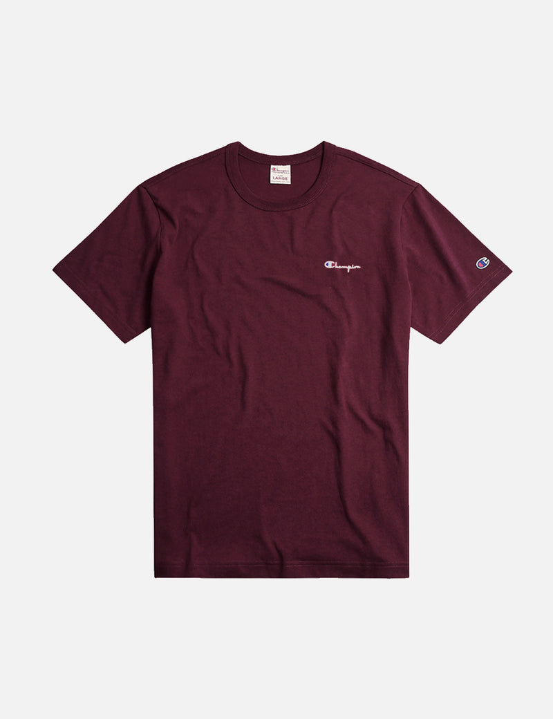 Champion Script Logo T-Shirt - Burgundy