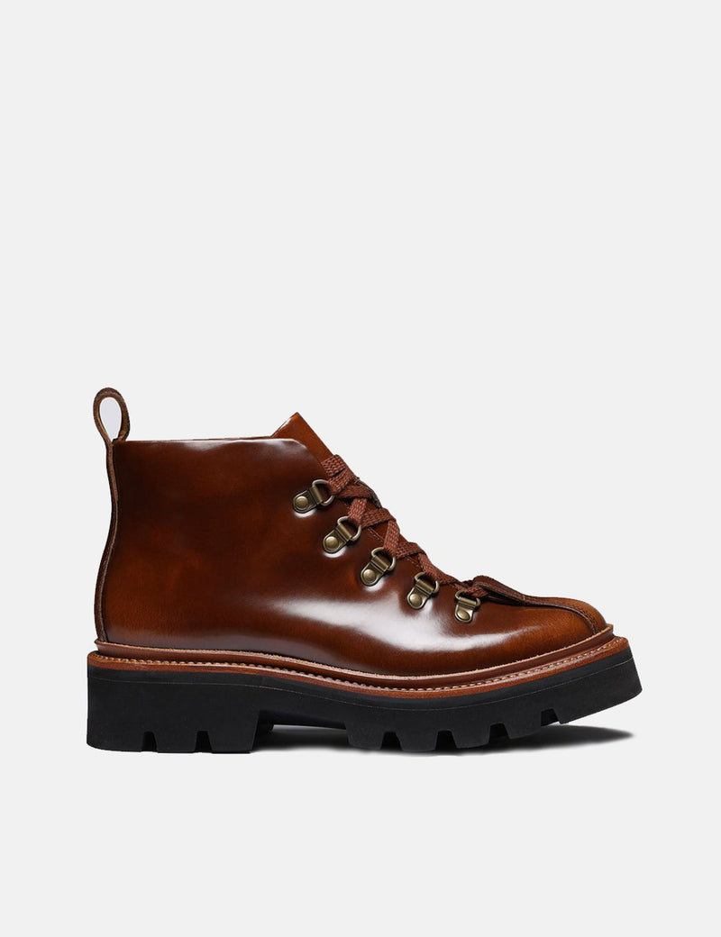 Womens Grenson Bridget Boot (Hi Shine) - Tobacco Brown