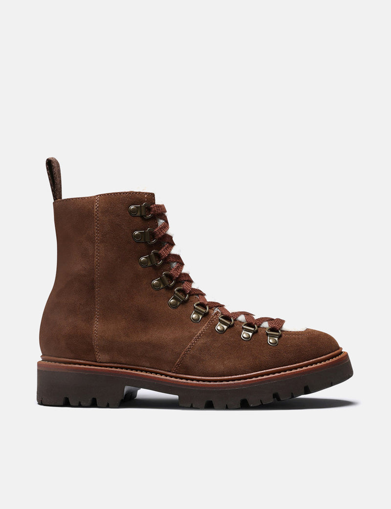 Womens Grenson Nanette Hiker Boot (Suède) - Cigare